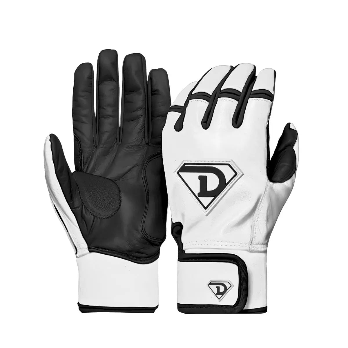 Dinger Grip Pro Series Premium Batting Gloves "Pandaz" | Black, White D1 Athletics