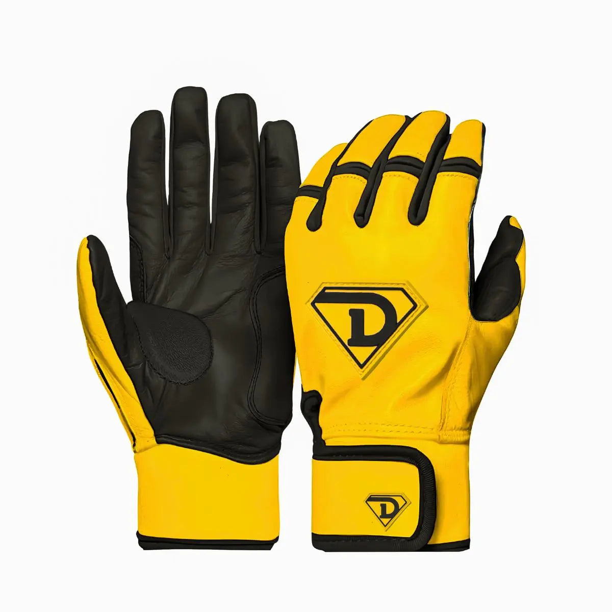 Dinger Grip Pro Series Premium Batting Gloves "BumbleBeez" | Yellow/ Black D1 Athletics