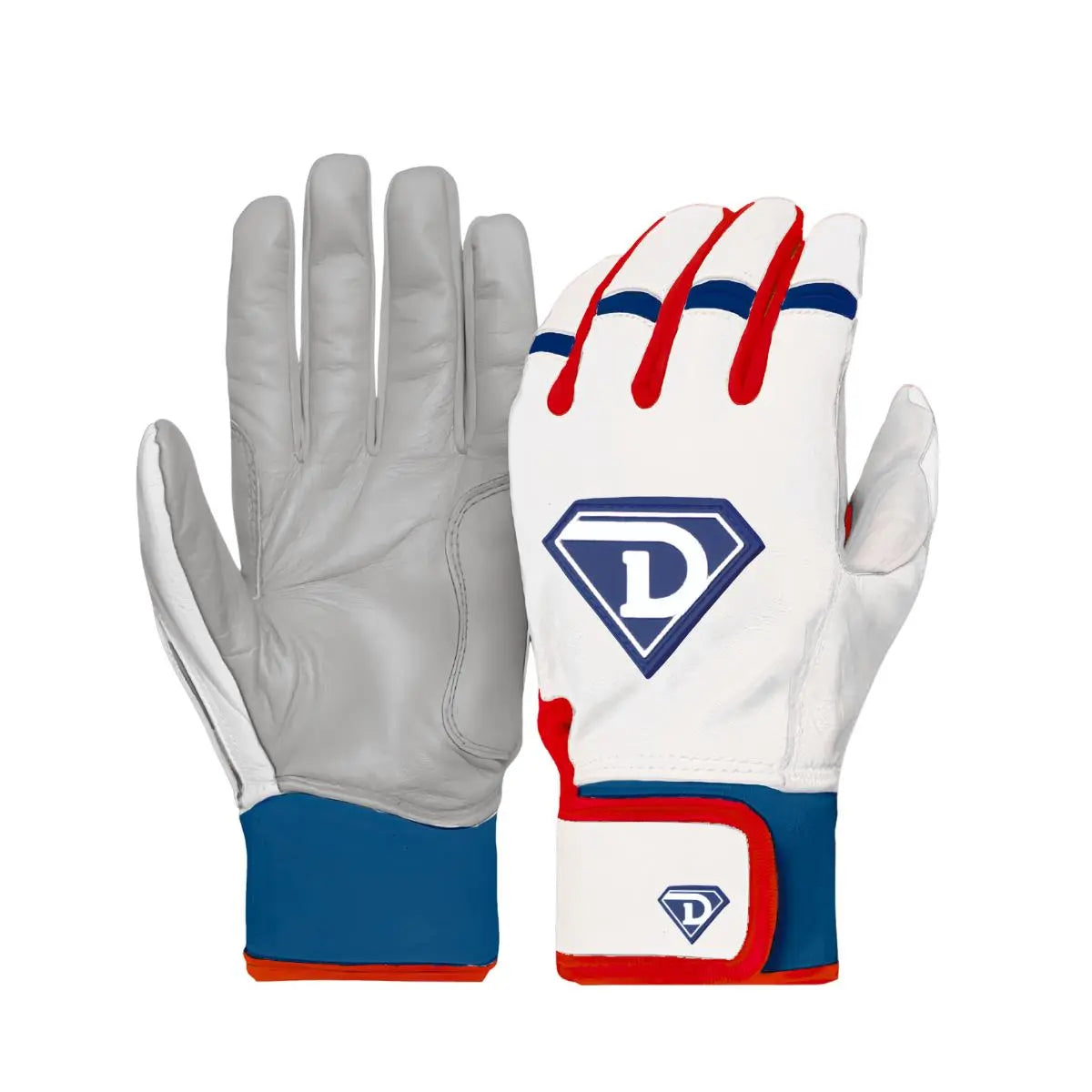 D1 ELITE Premium Batting Gloves | "Red, White, & Blue's" D1 Athletics